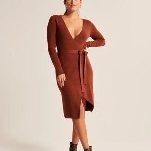 NWT Abercrombie & Fitch wrap midi sweater dress